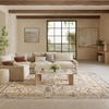 image:imageNourison Home Pardis Ivory Taupe 4 x 6 Area Rug  Easy Clean Non Shedding Bed Room Living Room Dining Room Kitchen 4 x 6Blue Taupe