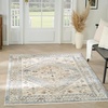image:imageNourison Home Pardis Ivory Taupe 4 x 6 Area Rug  Easy Clean Non Shedding Bed Room Living Room Dining Room Kitchen 4 x 6Blue Taupe