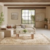 image:imageNourison Home Pardis Ivory Taupe 4 x 6 Area Rug  Easy Clean Non Shedding Bed Room Living Room Dining Room Kitchen 4 x 6Ivory Taupe