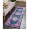 image:imageNourison Home Passion Fuchsia 110 x 210 Area Rug  Easy Clean Non Shedding Bed Room Living Room Dining Room Kitchen 2 x 3Blue