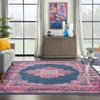 image:imageNourison Home Passion Fuchsia 110 x 210 Area Rug  Easy Clean Non Shedding Bed Room Living Room Dining Room Kitchen 2 x 3Blue