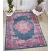 image:imageNourison Home Passion Fuchsia 110 x 210 Area Rug  Easy Clean Non Shedding Bed Room Living Room Dining Room Kitchen 2 x 3Blue