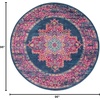 image:imageNourison Home Passion Fuchsia 110 x 210 Area Rug  Easy Clean Non Shedding Bed Room Living Room Dining Room Kitchen 2 x 3Blue