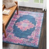 image:imageNourison Home Passion Fuchsia 110 x 210 Area Rug  Easy Clean Non Shedding Bed Room Living Room Dining Room Kitchen 2 x 3Blue