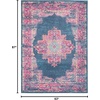 image:imageNourison Home Passion Fuchsia 110 x 210 Area Rug  Easy Clean Non Shedding Bed Room Living Room Dining Room Kitchen 2 x 3Blue