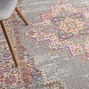 image:imageNourison Home Passion Fuchsia 110 x 210 Area Rug  Easy Clean Non Shedding Bed Room Living Room Dining Room Kitchen 2 x 3Grey