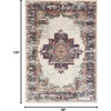 image:imageNourison Home Passion Fuchsia 110 x 210 Area Rug  Easy Clean Non Shedding Bed Room Living Room Dining Room Kitchen 2 x 3Ivory Blue