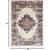 image:imageNourison Home Passion Fuchsia 110 x 210 Area Rug  Easy Clean Non Shedding Bed Room Living Room Dining Room Kitchen 2 x 3Ivory Blue