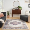 image:imageNourison Home Passion Fuchsia 110 x 210 Area Rug  Easy Clean Non Shedding Bed Room Living Room Dining Room Kitchen 2 x 3Ivory Blue