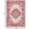 image:imageNourison Home Passion Fuchsia 110 x 210 Area Rug  Easy Clean Non Shedding Bed Room Living Room Dining Room Kitchen 2 x 3IvoryFuchsia