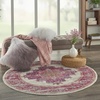 image:imageNourison Home Passion Fuchsia 110 x 210 Area Rug  Easy Clean Non Shedding Bed Room Living Room Dining Room Kitchen 2 x 3IvoryFuchsia