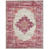 image:imageNourison Home Passion Fuchsia 110 x 210 Area Rug  Easy Clean Non Shedding Bed Room Living Room Dining Room Kitchen 2 x 3IvoryFuchsia
