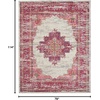 image:imageNourison Home Passion Fuchsia 110 x 210 Area Rug  Easy Clean Non Shedding Bed Room Living Room Dining Room Kitchen 2 x 3IvoryFuchsia