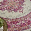 image:imageNourison Home Passion Fuchsia 110 x 210 Area Rug  Easy Clean Non Shedding Bed Room Living Room Dining Room Kitchen 2 x 3IvoryFuchsia
