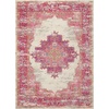 image:imageNourison Home Passion Fuchsia 110 x 210 Area Rug  Easy Clean Non Shedding Bed Room Living Room Dining Room Kitchen 2 x 3IvoryFuchsia