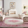 image:imageNourison Home Passion Fuchsia 110 x 210 Area Rug  Easy Clean Non Shedding Bed Room Living Room Dining Room Kitchen 2 x 3IvoryFuchsia