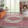 image:imageNourison Home Passion Fuchsia 110 x 210 Area Rug  Easy Clean Non Shedding Bed Room Living Room Dining Room Kitchen 2 x 3IvoryFuchsia