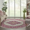 image:imageNourison Home Passion Fuchsia 110 x 210 Area Rug  Easy Clean Non Shedding Bed Room Living Room Dining Room Kitchen 2 x 3IvoryFuchsia