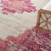 image:imageNourison Home Passion Fuchsia 110 x 210 Area Rug  Easy Clean Non Shedding Bed Room Living Room Dining Room Kitchen 2 x 3IvoryFuchsia