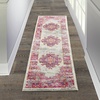 image:imageNourison Home Passion Fuchsia 110 x 210 Area Rug  Easy Clean Non Shedding Bed Room Living Room Dining Room Kitchen 2 x 3IvoryFuchsia