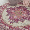 image:imageNourison Home Passion Fuchsia 110 x 210 Area Rug  Easy Clean Non Shedding Bed Room Living Room Dining Room Kitchen 2 x 3IvoryFuchsia