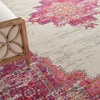 image:imageNourison Home Passion Fuchsia 110 x 210 Area Rug  Easy Clean Non Shedding Bed Room Living Room Dining Room Kitchen 2 x 3IvoryFuchsia