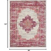 image:imageNourison Home Passion Fuchsia 110 x 210 Area Rug  Easy Clean Non Shedding Bed Room Living Room Dining Room Kitchen 2 x 3IvoryFuchsia