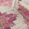 image:imageNourison Home Passion Fuchsia 110 x 210 Area Rug  Easy Clean Non Shedding Bed Room Living Room Dining Room Kitchen 2 x 3IvoryFuchsia