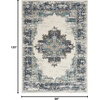 image:imageNourison Home Passion Fuchsia 110 x 210 Area Rug  Easy Clean Non Shedding Bed Room Living Room Dining Room Kitchen 2 x 3IvoryGreyBlue