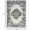 image:imageNourison Home Passion Fuchsia 110 x 210 Area Rug  Easy Clean Non Shedding Bed Room Living Room Dining Room Kitchen 2 x 3IvoryGreyBlue