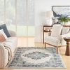 image:imageNourison Home Passion Fuchsia 110 x 210 Area Rug  Easy Clean Non Shedding Bed Room Living Room Dining Room Kitchen 2 x 3IvoryGreyBlue