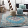 image:imageNourison Home Passion Fuchsia 110 x 210 Area Rug  Easy Clean Non Shedding Bed Room Living Room Dining Room Kitchen 2 x 3Light Blue