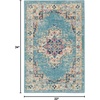 image:imageNourison Home Passion Fuchsia 110 x 210 Area Rug  Easy Clean Non Shedding Bed Room Living Room Dining Room Kitchen 2 x 3Light Blue