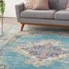 image:imageNourison Home Passion Fuchsia 110 x 210 Area Rug  Easy Clean Non Shedding Bed Room Living Room Dining Room Kitchen 2 x 3Light Blue