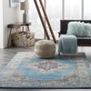 image:imageNourison Home Passion Fuchsia 110 x 210 Area Rug  Easy Clean Non Shedding Bed Room Living Room Dining Room Kitchen 2 x 3Light Blue