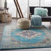 image:imageNourison Home Passion Fuchsia 110 x 210 Area Rug  Easy Clean Non Shedding Bed Room Living Room Dining Room Kitchen 2 x 3Light Blue