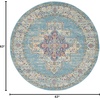 image:imageNourison Home Passion Fuchsia 110 x 210 Area Rug  Easy Clean Non Shedding Bed Room Living Room Dining Room Kitchen 2 x 3Light Blue