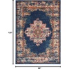 image:imageNourison Home Passion Fuchsia 110 x 210 Area Rug  Easy Clean Non Shedding Bed Room Living Room Dining Room Kitchen 2 x 3Navy