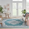 image:imageNourison Home Passion Fuchsia 110 x 210 Area Rug  Easy Clean Non Shedding Bed Room Living Room Dining Room Kitchen 2 x 3Turquoise Grey