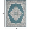 image:imageNourison Home Passion Fuchsia 110 x 210 Area Rug  Easy Clean Non Shedding Bed Room Living Room Dining Room Kitchen 2 x 3Turquoise Grey