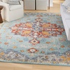 image:imageNourison Home Passion Ivory Multicolor 53 x 73 Area Rug  Easy Clean Non Shedding Bed Room Living Room Dining Room Kitchen 5 x 7Aqua Multicolor