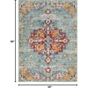 image:imageNourison Home Passion Ivory Multicolor 53 x 73 Area Rug  Easy Clean Non Shedding Bed Room Living Room Dining Room Kitchen 5 x 7Aqua Multicolor
