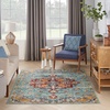 image:imageNourison Home Passion Ivory Multicolor 53 x 73 Area Rug  Easy Clean Non Shedding Bed Room Living Room Dining Room Kitchen 5 x 7Aqua Multicolor
