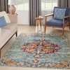 image:imageNourison Home Passion Ivory Multicolor 53 x 73 Area Rug  Easy Clean Non Shedding Bed Room Living Room Dining Room Kitchen 5 x 7Aqua Multicolor