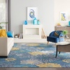 image:imageNourison Home Passion Ivory Multicolor 53 x 73 Area Rug  Easy Clean Non Shedding Bed Room Living Room Dining Room Kitchen 5 x 7Blue