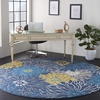 image:imageNourison Home Passion Ivory Multicolor 53 x 73 Area Rug  Easy Clean Non Shedding Bed Room Living Room Dining Room Kitchen 5 x 7Blue