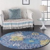 image:imageNourison Home Passion Ivory Multicolor 53 x 73 Area Rug  Easy Clean Non Shedding Bed Room Living Room Dining Room Kitchen 5 x 7Blue