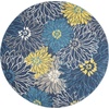 image:imageNourison Home Passion Ivory Multicolor 53 x 73 Area Rug  Easy Clean Non Shedding Bed Room Living Room Dining Room Kitchen 5 x 7Blue