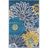 image:imageNourison Home Passion Ivory Multicolor 53 x 73 Area Rug  Easy Clean Non Shedding Bed Room Living Room Dining Room Kitchen 5 x 7Blue