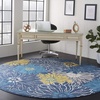 image:imageNourison Home Passion Ivory Multicolor 53 x 73 Area Rug  Easy Clean Non Shedding Bed Room Living Room Dining Room Kitchen 5 x 7Blue